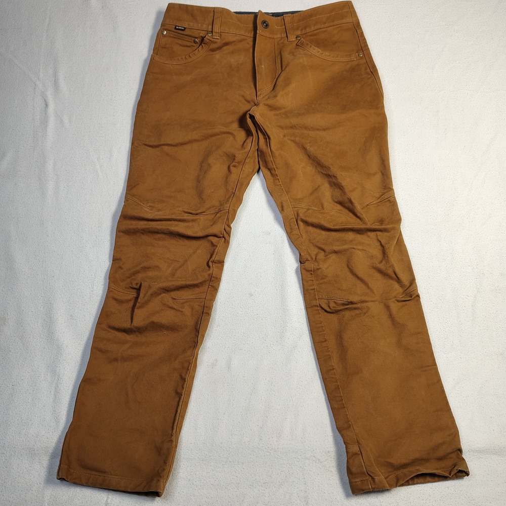 Kuhl Mens Free Rydr Pants 32x30 Teak Cotton Twill Articulated Knee Workwear